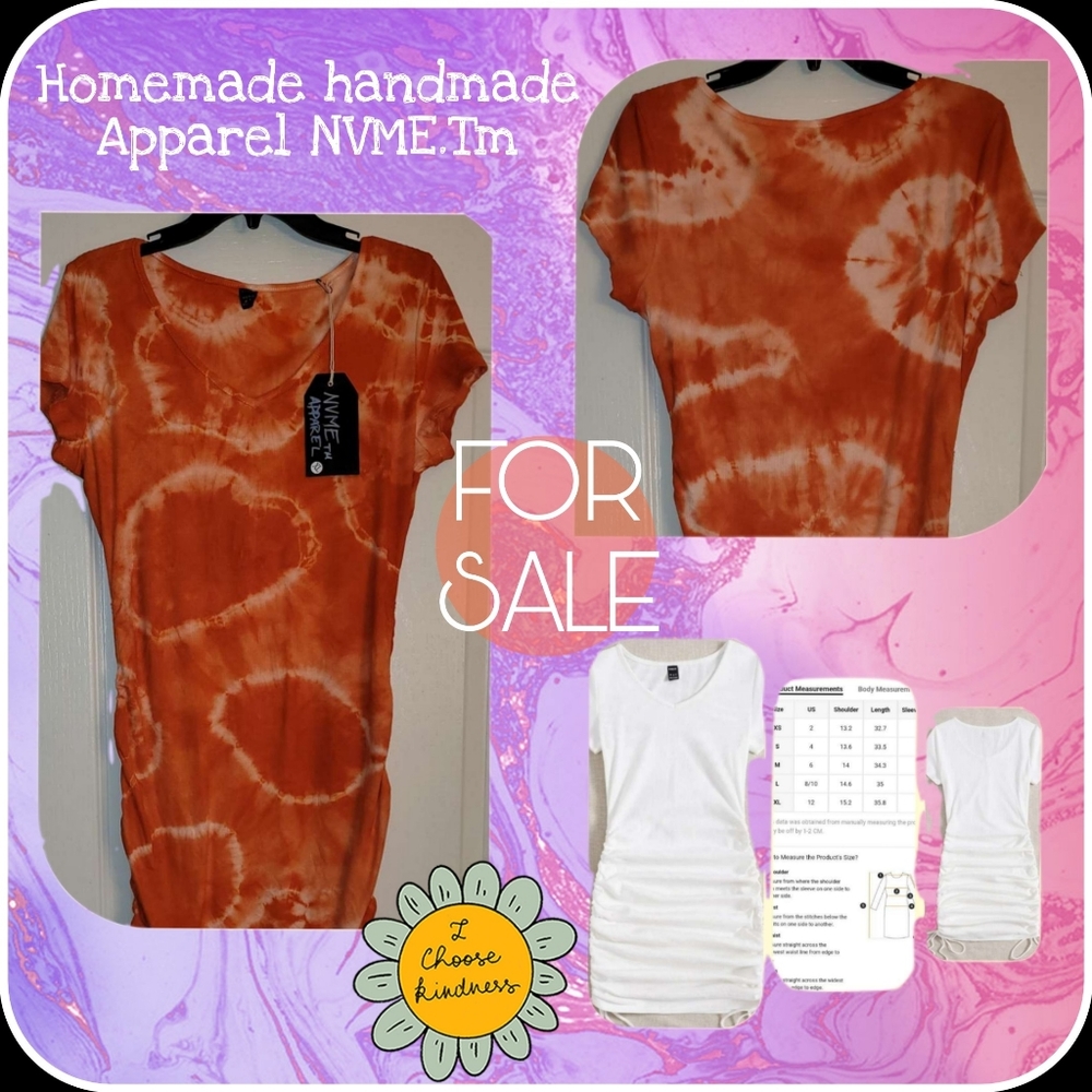 Brandnew Super Cute Orange Tye Dye Dress